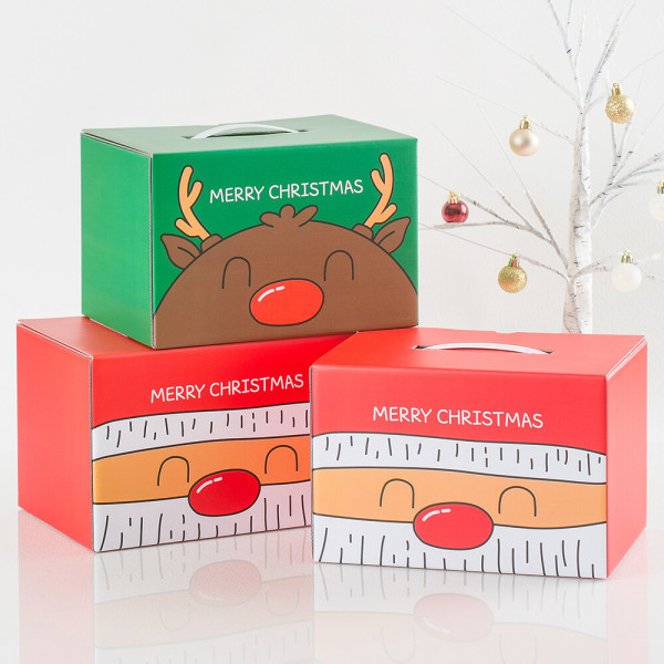 [오늘출발]크리스마스 대형 손잡이 산타 루돌프 캐릭터 간식 12입 학교 유치원 교회 선물세트 전용라벨 부착까지 무료