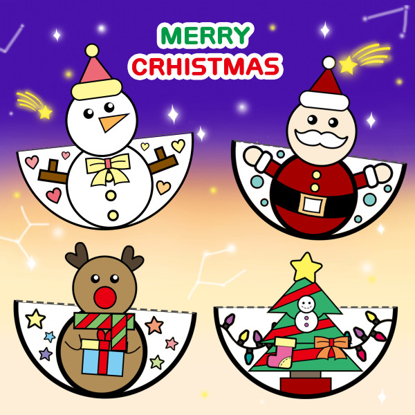 [오늘출발]아기자기선물가게 FUN한 크리스마스 카드 만들기 (산타 루돌프 눈사람 트리) 5만원이상 무료배송