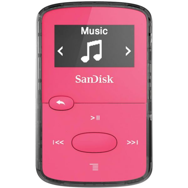 샌디스크 MP3 플레이어 8GB Clip Jam 핑크 microSD 카드 슬롯 및 FM 라디오