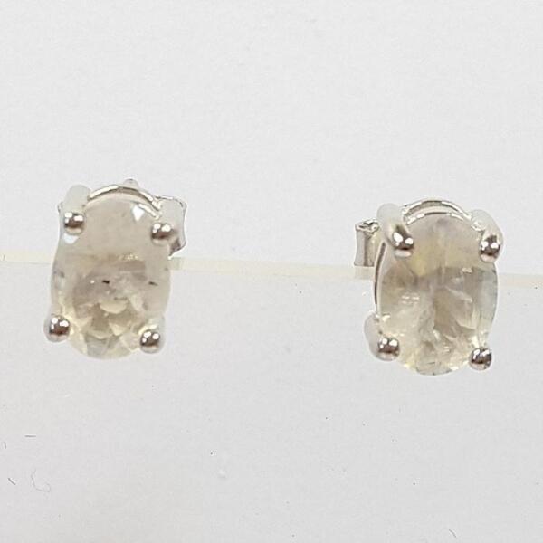 블루케이 A급 엔틱문스톤 원석 귀걸이241108-12