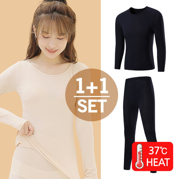[오늘출발] 플레이워크 (1+1) 발열내의 남성 여성 슬림 경량 고탄력 히트텍 보온 내복 세트 1+1행사중 무료배송