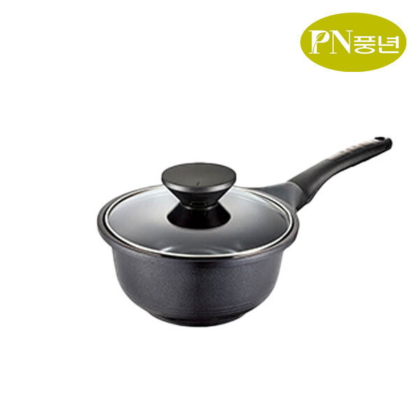 풍년 PN풍년 IH 인덕션가스 코팅 편수냄비 20cm / 펄블랙주물 이유식 밀크팬 스텐 멀티팟 라면 소스
