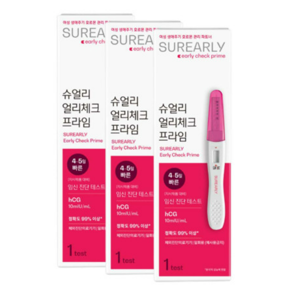 슈얼리 슈얼리 얼리체크 프라임 임신테스트기 얼리 임테기 (3회분)