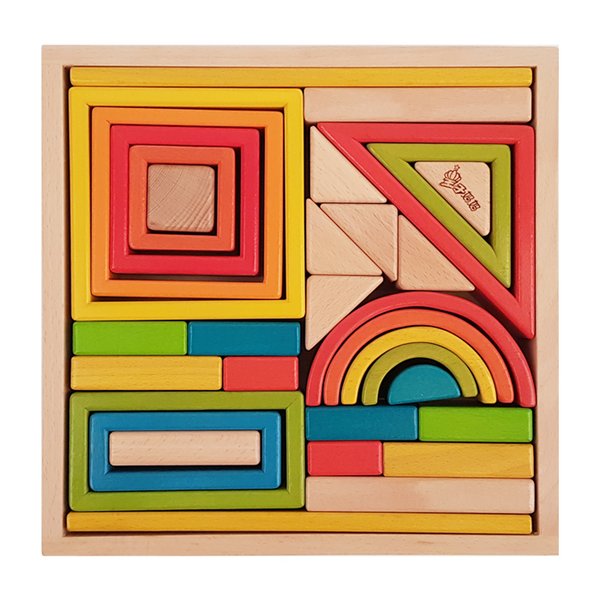 [신세계백화점]키움하우스 (신세계의정부점)원목레인보우블록33피스