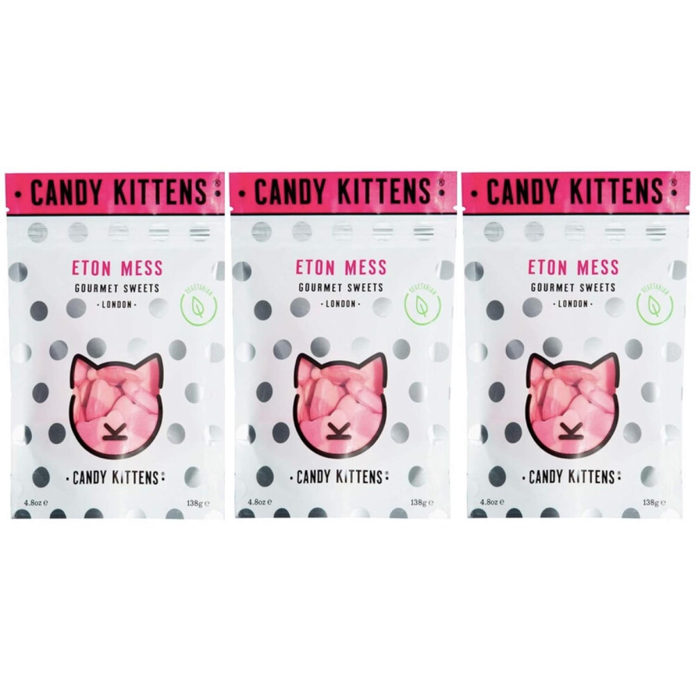 캔디키튼 Candy Kittens 비건 스웨디시 캔디 젤리 이튼 메스 138g x 3팩 내돈내산 구미 젤리 유튜버 추천