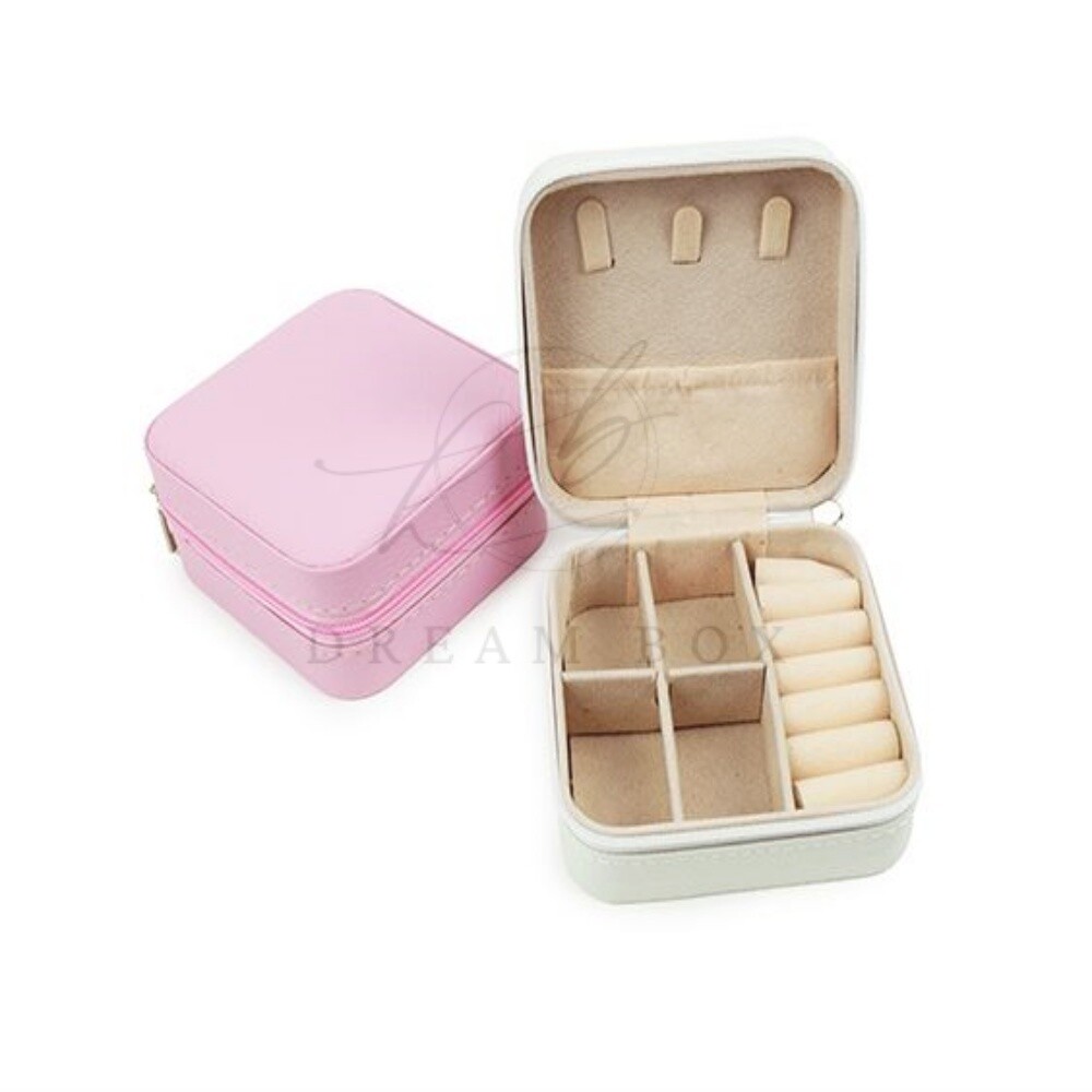 [오늘출발]꿈모음 휴대용 사각 액세서리 보석 보관함 유용한수납공간 팔찌함 보석함세트 여행용보관함