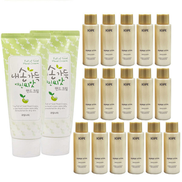 [오늘출발] 과일나라 과일나라 내손가득 여린씨앗 핸드크림100g x2개 구매시 아이오페 슈퍼바이탈 에멀전18ml x16개 증정