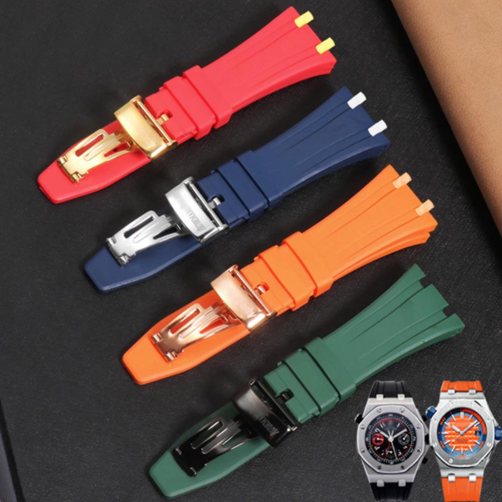 [오늘출발] [호환] 호환 Audemars Piguet Royal Oak Offshore 15400 15202 15703 고무 시계 스트랩 남녀공용 교체 스틸 스트랩