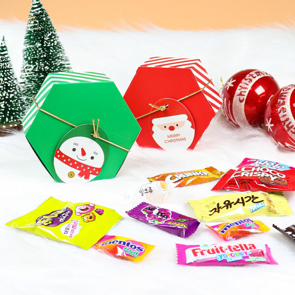 [오늘출발] 크리스마스 당 충전 간식 과자선물 어린이집 유치원 단체 선물 세트 교회 학원 성탄절 무료 라벨 서비스