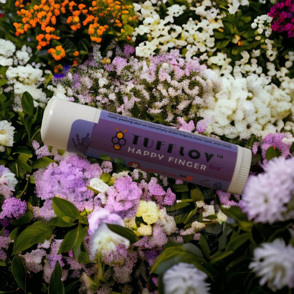 공식: 터프러브 미국 해피핑거 보습/크랙 거스머리 케어 스틱-플로랄 미국 친환경 해피핑거 밤