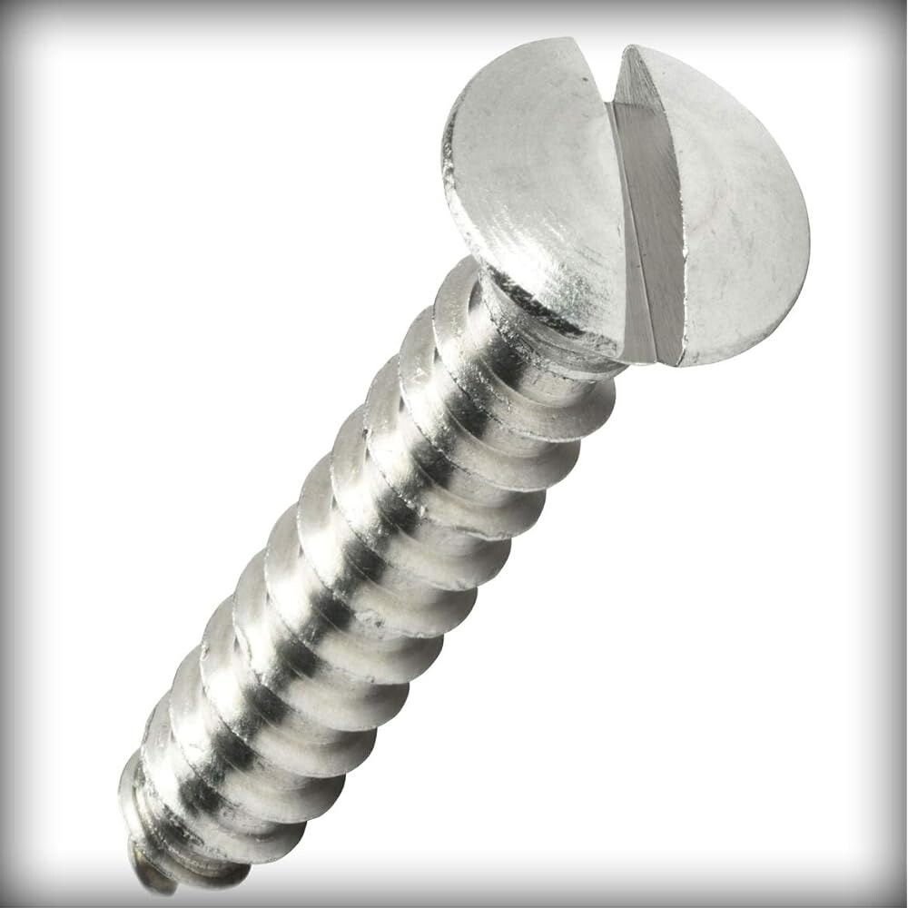 2500개들이 새 팩 4 x 3 /4인치 타원형 헤드 시트 금속 기계 나사 키트 스테인리스 스틸 슬롯 드라이브