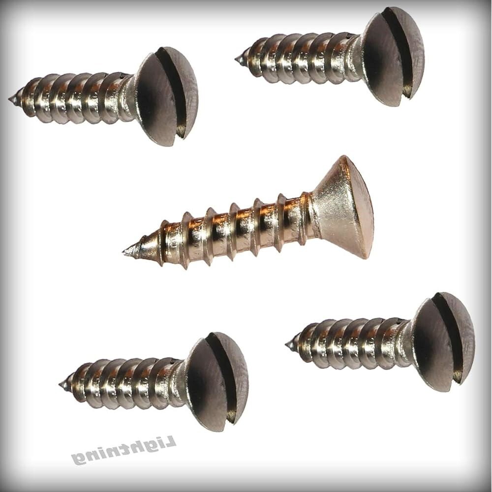 새로운 1000개 팩 슬롯 타원형 헤드 시트 금속 기계 나사 스테인리스 스틸 10 x 1인치 세트 보증(Pr-Mercan