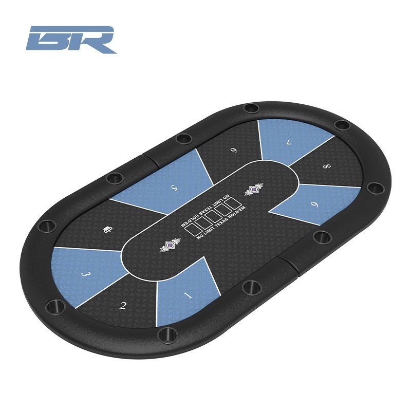 포커 테이블 휴대용 홀덤펍 가정용 매트 칩 접이식 B. 블루(200x100)