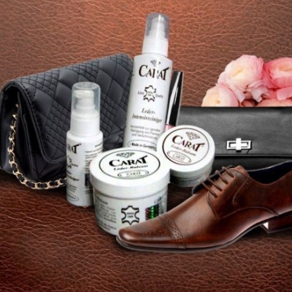 [오늘출발] 독일 천연성분 최고급 캐럿 가죽클리너 보호제 에센스125ml+스펀지2장+위생장갑