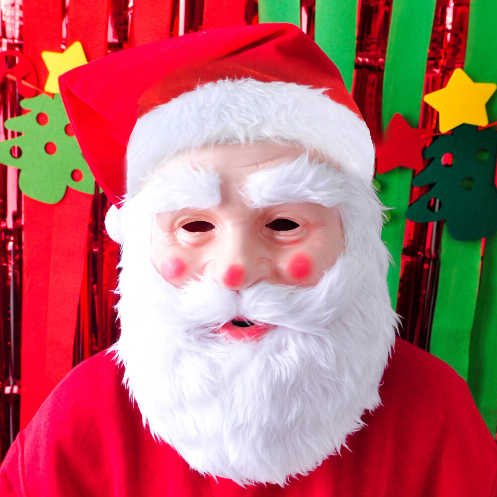 [오늘출발](배송비 무료) 산타할아버지가면모자세트/산타가면/산타모자/산타클로스분장/