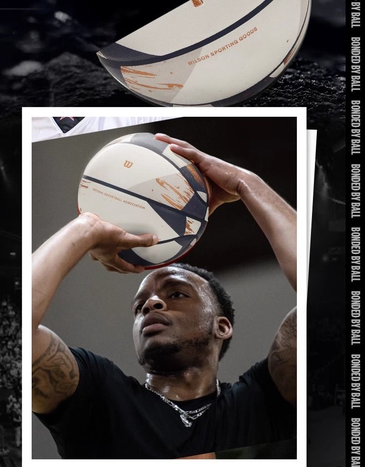 윌슨 공식 2024 새로운 NBA 샴페인 시리즈 스탠다드 No. 7 볼 PU 실내 실외 농구공 FIBA 합성가죽