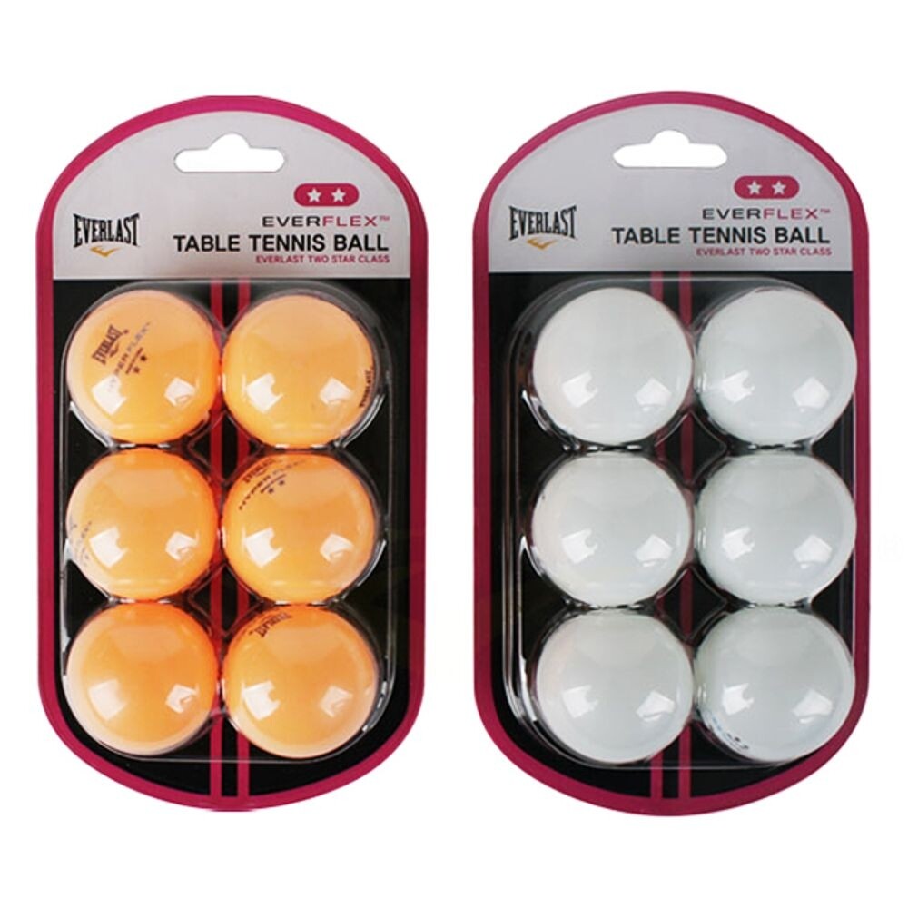 에버라스트 2성 탁구공 6입/게임/장난감/경기/연습/선수/아마추어/초보/입문/프로/학교/초등/운동/학생/