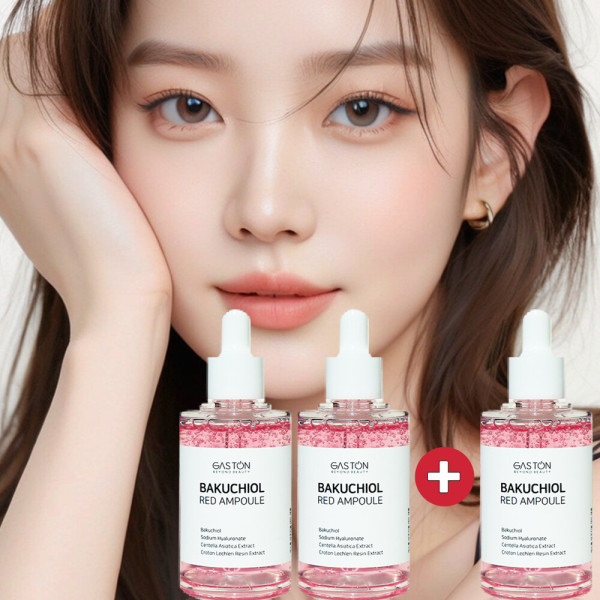 [오늘출발]게스통 초특가 1+1+1 게스통 바쿠치올 레드 앰플 물광 보습 미백 주름개선 70mlx3개  낮에도 바르는 레티놀 앰플