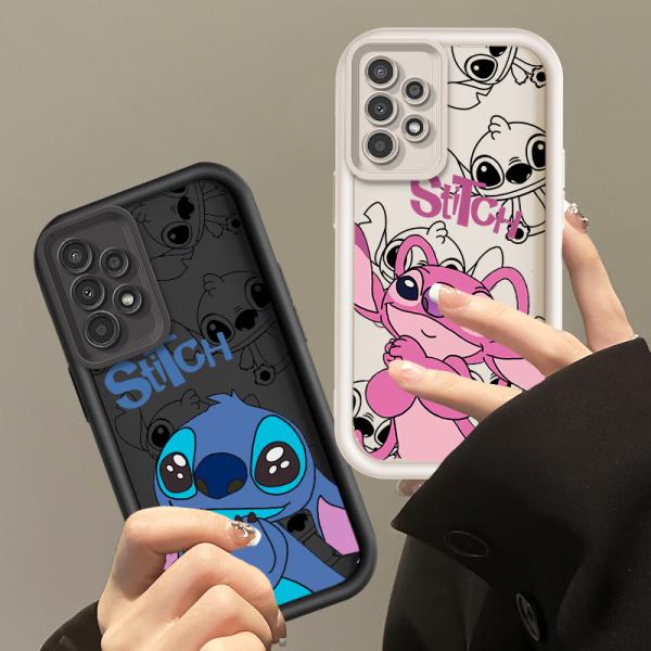 귀여운 스티치 엔젤 커플 소프트 아이 사다리 갤럭시 A73 A71 A54 A53 A52 A51 A34 A33 A23 A22 A21S A15