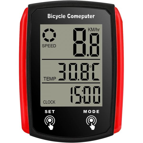 유선 자전거 컴퓨터 19 기능 터치 속도계 Odometer 방수 백라이트 포함