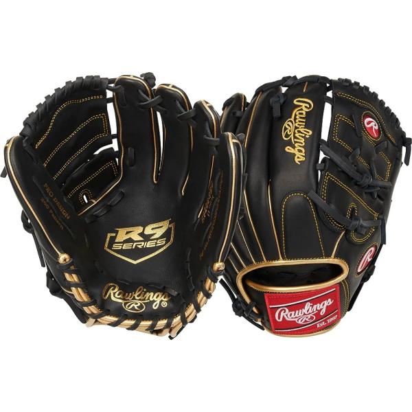 [해외] 롤링스 미국직배송  Rawlings R9 야구 글러브 30.5cm12인치 2피스 솔리드 웹 오른손 투구