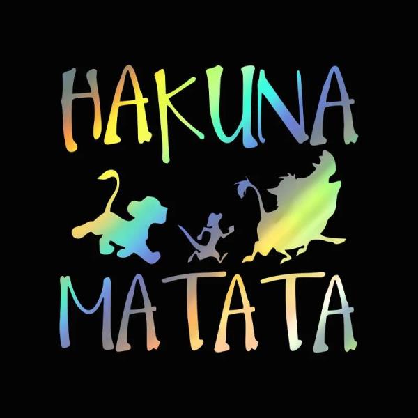 [오늘출발]자동차 인테리어 스티커 재미있는 하쿠나 마타타 라이온 킹 심바 비닐 데칼 오토바이 바디 장식