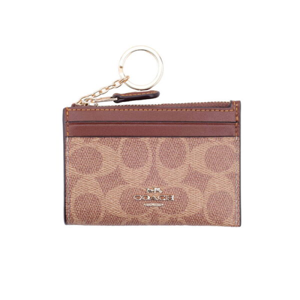 코치 명품  카드지갑 가죽 코인 카드슬롯 여성 명품 홀더 동전지갑 시그니처 카키 C