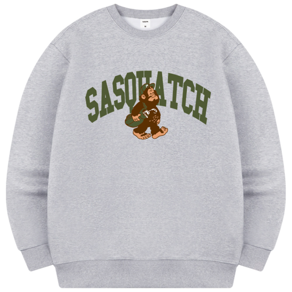 네스파(남성) 네스파당일출고/국내생산 사스콰치맨 오버핏 맨투맨 티셔츠 커플 긴팔