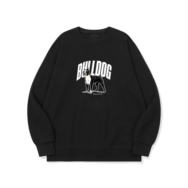 베러댄88 btm44 불독 하면 맨션이지 그래픽 로고 맨투맨