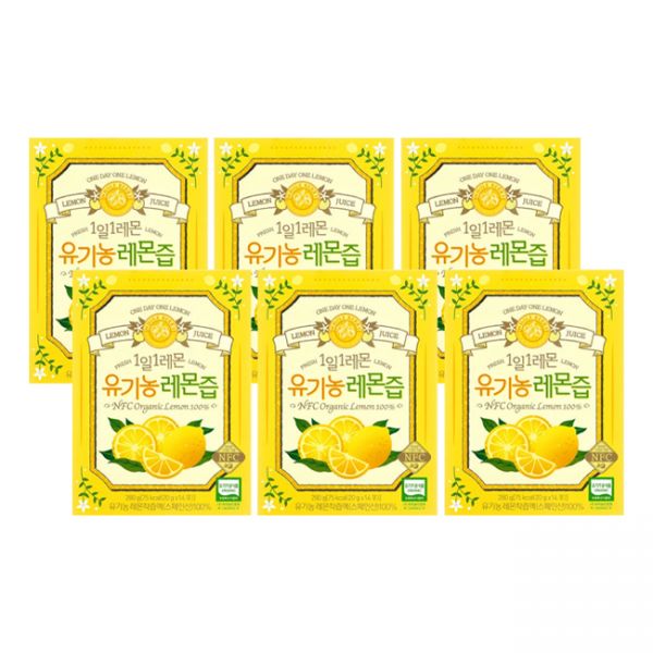 홀베리 제주농장 1일1레몬 유기농 레몬즙 20g x 14포 6박스