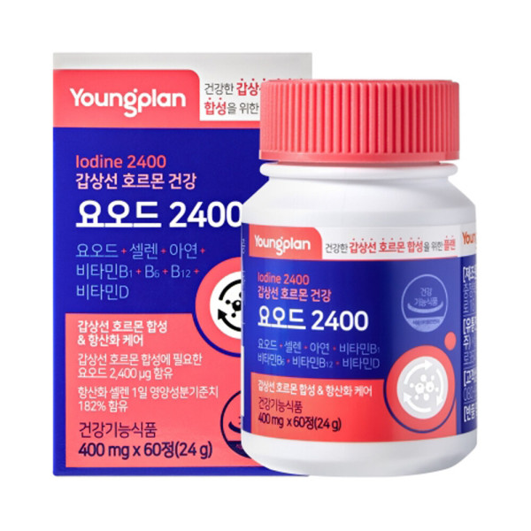 [오늘출발] 영플랜 영진약품 영플랜 갑상선 호르몬건강 요오드 2400 400mg X 60정 (2개월분)