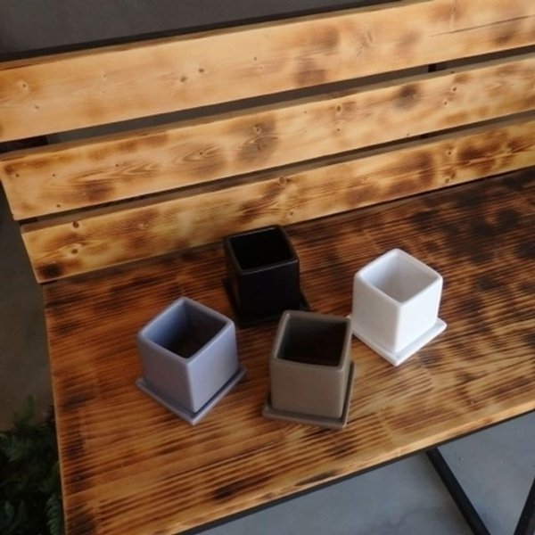 모던 도기 사각 화분 C0111 8x8x8cm (W6CBA6E)