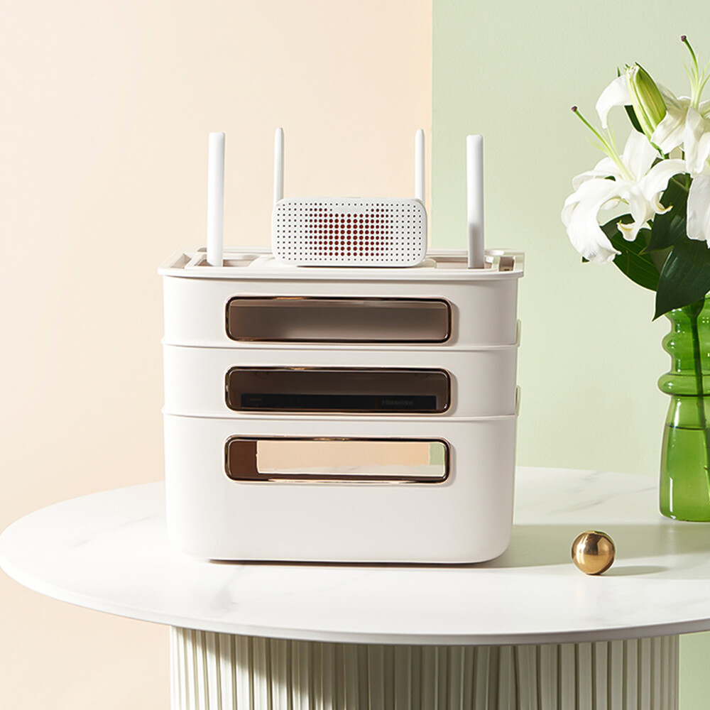 [오늘출발] (배송비 무료) 홈인테리어 공유기 셋탑박스 수납함/공유기정리/셋탑정리/거