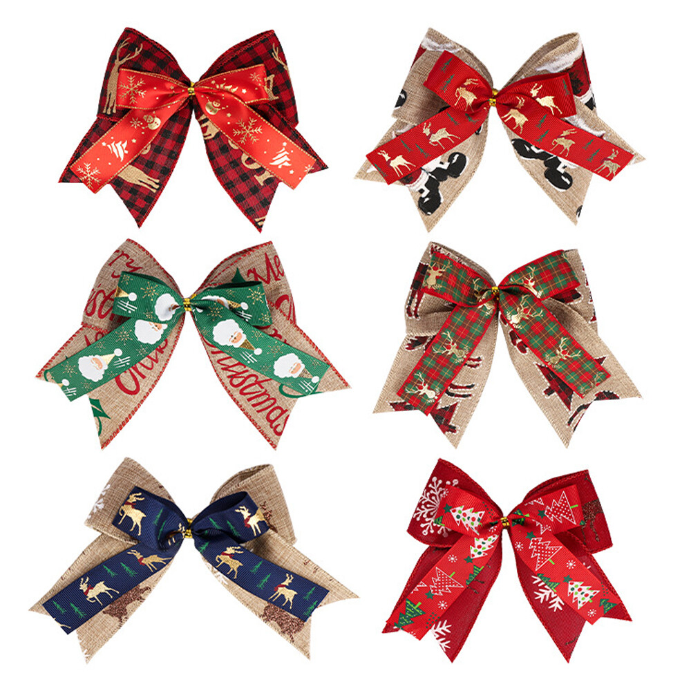 [오늘출발] (배송비 무료) 크리스마스 장식 리본 13cm 빵끈/크리스마스리본/크리스