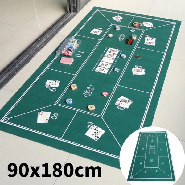 [해외] 텍사스 홀덤 매트 포커 카드 게임 테이블 천 카지노 데스크톱 홈 게이밍 데스크 패드 180x90cm