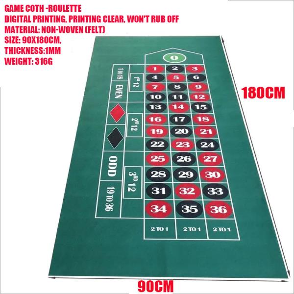 양면 포커 패드 블랙잭 게임 주사위 및 룰렛 테이블 부직포 원단 카지노 홈 엔터테인먼트 액세서리 180x90