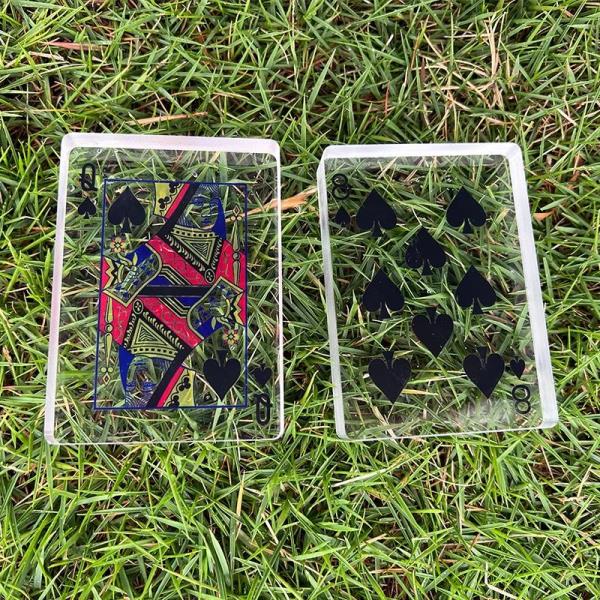 투명 데크 3 세대 옴니 유리 아이스 바운드 카드 마술 트릭 클로즈업 환상 기믹 포커 클리어 블록