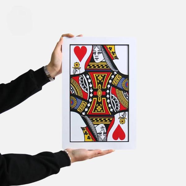 [해외] QTO K 자동 몬테 대형 포커 사이즈 카드 3 장 40x26.4cm Magia 클로즈업 기믹 소품 재미있는 액세서리