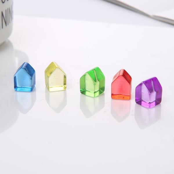 토큰 마크 보드 게임용 아크릴 투명 작은 집 체스 조각 DIY 액세서리 131010mm 50 개