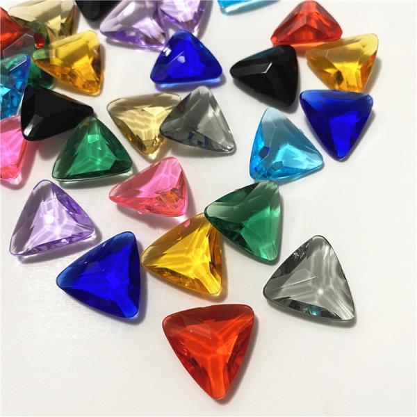 아크릴 플라스틱 투명 삼각형 다이아몬드 모양 폰 조각 토큰 보드 게임 카운터 액세서리 232323mm 10