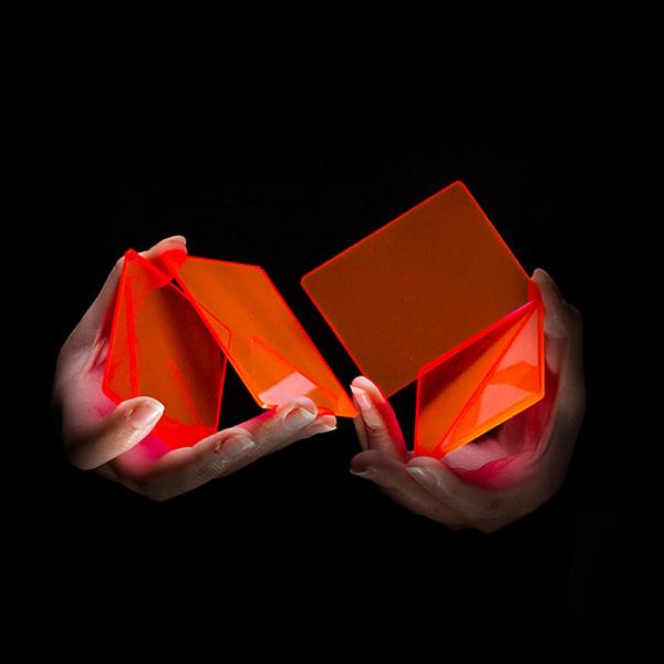 카디스트리 조각 다채로운 블록 연습 꽃 컷 카드 마술 소품 트릭 사랑 포커 3 8 개/가방