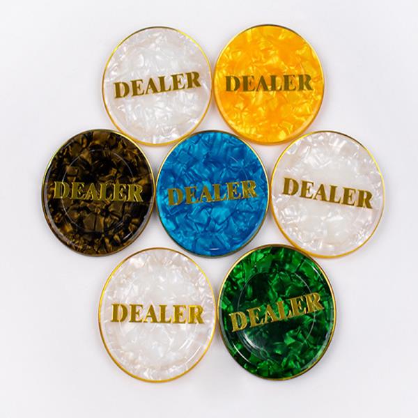 [해외] 텍사스 포커 포지셔닝 카드 크리스탈 골드 내마모성 내구성 세척 가능한 아크릴 카지노 엔터테인먼트