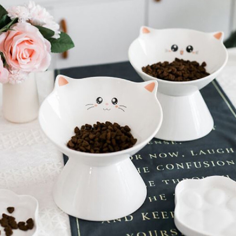 (왕눈이) 고양이 쁘띠 도자기 밥그릇/반려견/애완묘/집사/애완견/고무패킹/밀림방지/위생/사료/반려묘/개냥