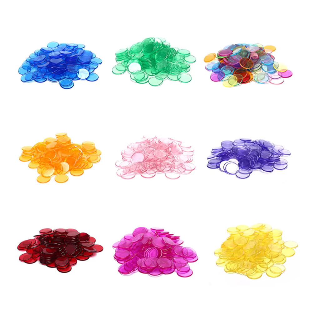 홀덤칩 게임용 플라스틱 포커 칩 카운트 빙고 100 개 19mm