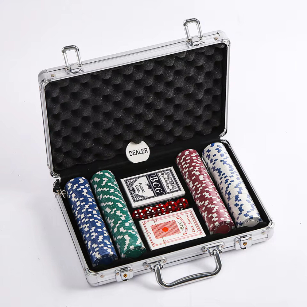 포커칩 알루미늄 박스 칩 세트 포커 코인 텍사스 홀덤 바카라 용 카지노 선물
