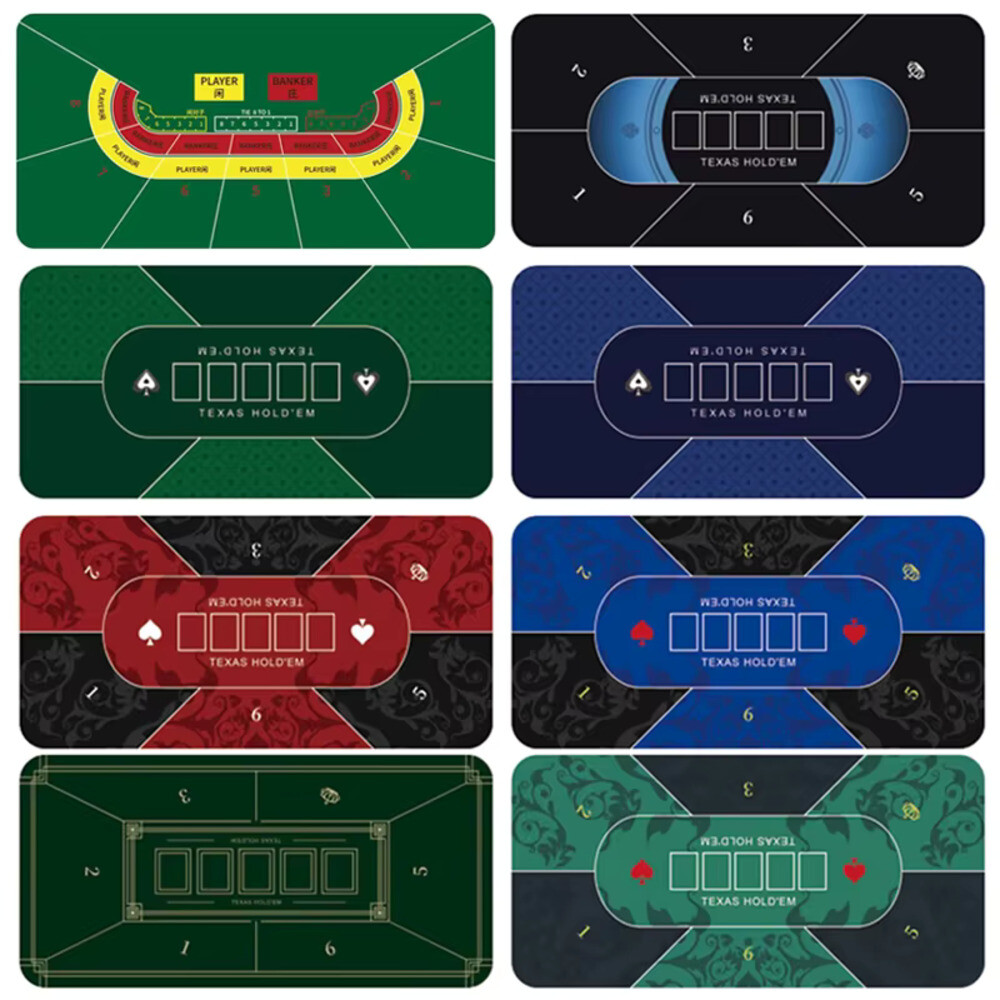홀덤칩 홀덤 텍사스 포커 매트 블랙잭 바카라 위 룰렛 가정용 내구성 고무 게임 데스크 패드 카지노 칩 테