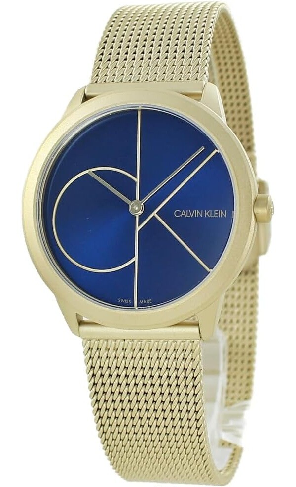 캘빈클라인 Calvin Klein 손목시계 남녀공용 블루 골드 메쉬 K3M5255N-dc