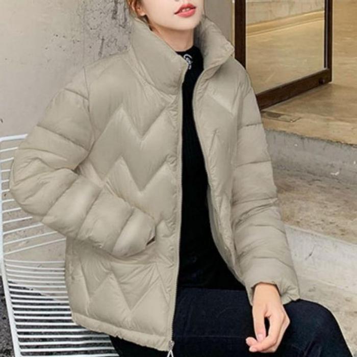 BZJL8IDN_4C방한 점퍼 스타일 다운 겨울 여자 패딩 간