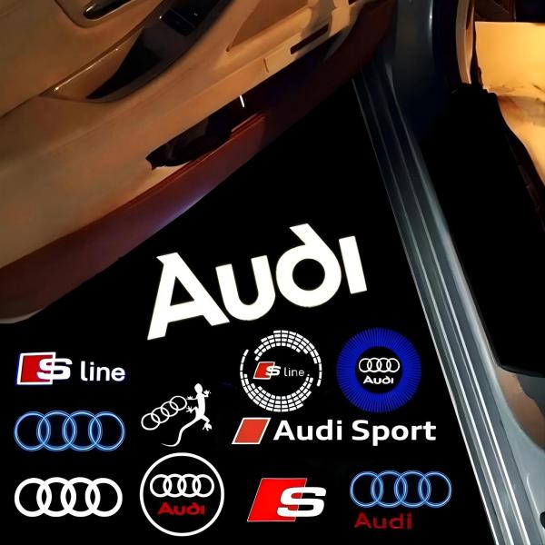 [오늘출발] 아우디 B7 A4 8V C5 B9 8P 문짝 LED 로고 액세서리 C6 Q5 개 B6 Q3 A3 B8 B5 A1 S 라인 2 조명 A5 A6 Q7