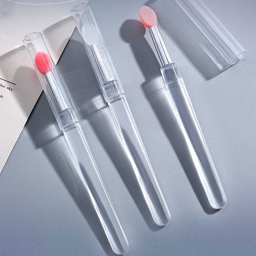 해피J보따리 립메이크업 실리콘 립브러시 보호캡 립밤 펄 립스틱 크림 다용도 세척가능 실리콘브러쉬